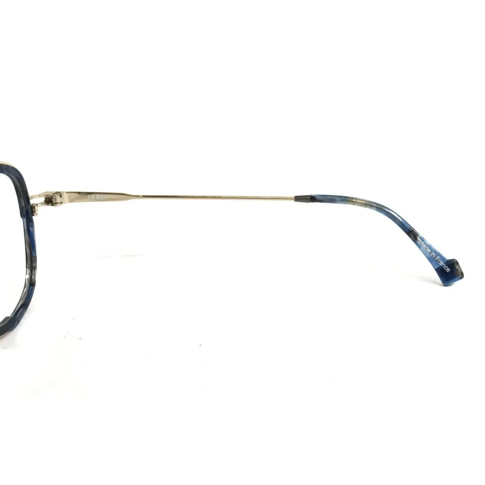 J.F. Rey Eyeglasses Frames JF2987 5520 Blue Brown Marble Gold Full Rim 49-21-143